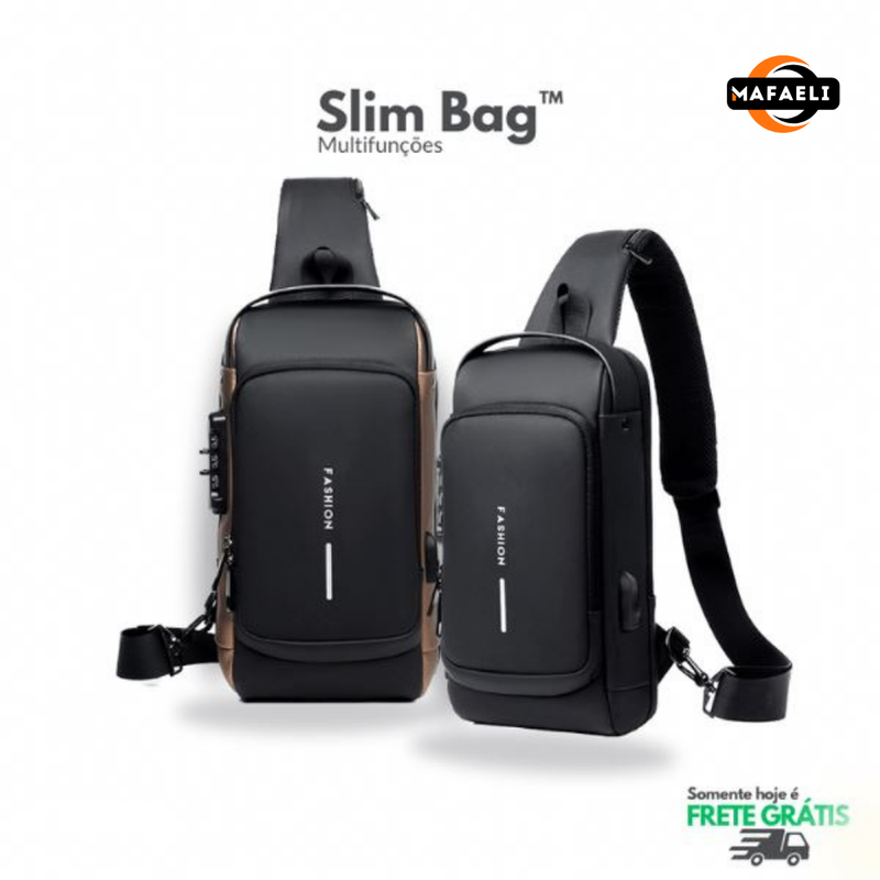 Bolsa Slim Bag™ - Mochila Anti-Furto com Senha USB