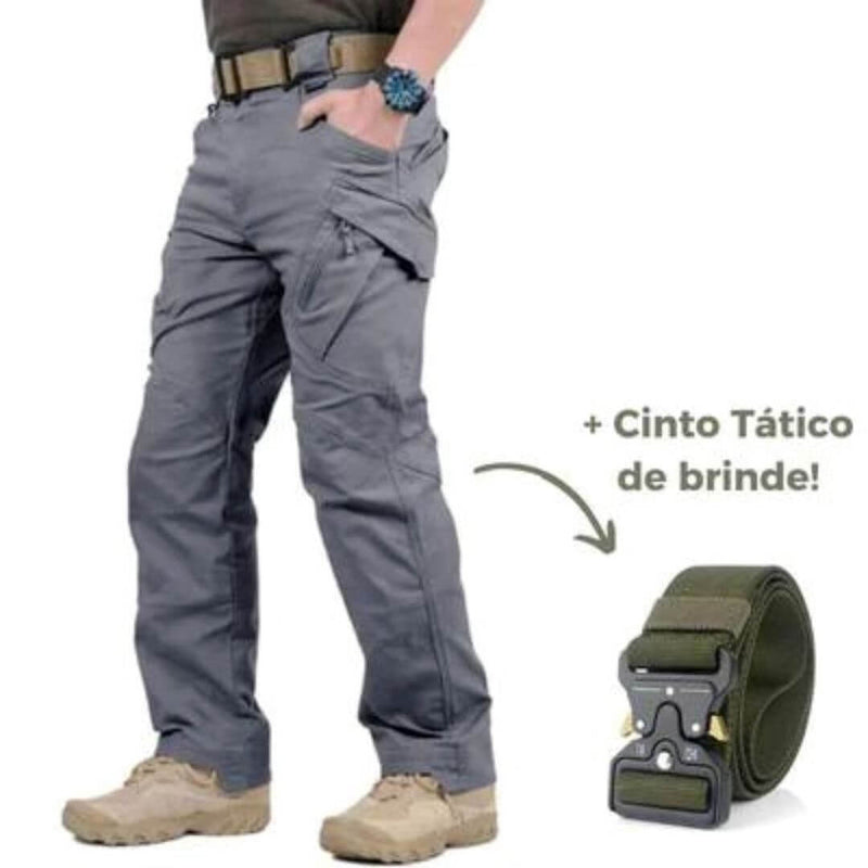 Calça Militar Tática Resistente e Impermeável + Cinto de Brinde