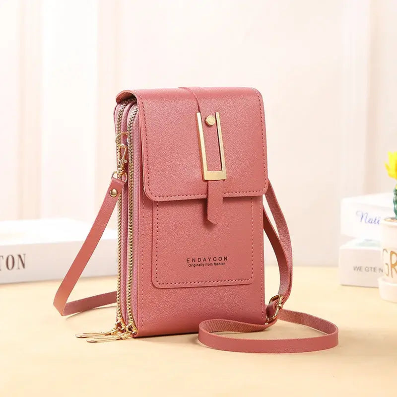 Bolsa Porta Celular Crossbody de Couro - [FRETE GRÁTIS]